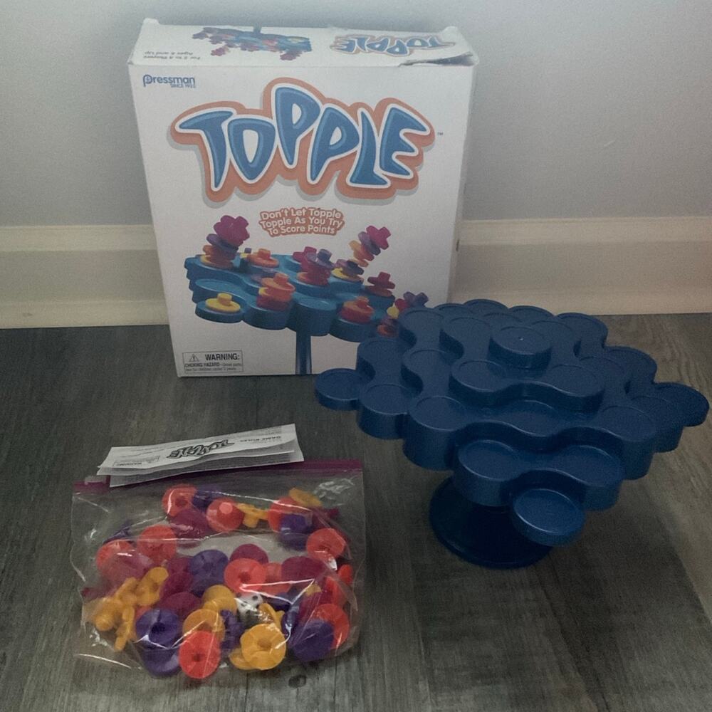TOPPLE BOARD GAME PRESSMAN COMPLETE